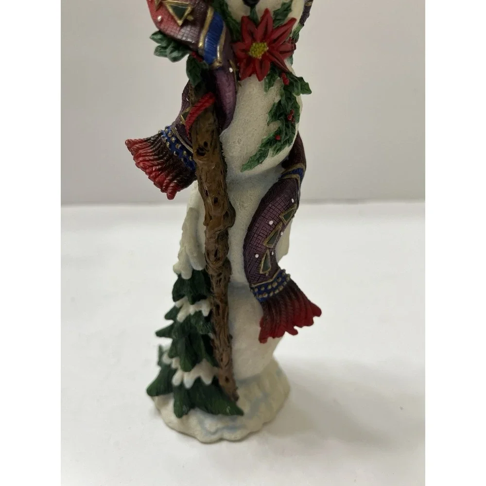 Vtg Christmas Lenox Winter Friend Pencil Snowman Figure W/ Cardinal 11.5